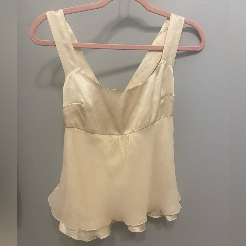 Vintage Jacob Cream XS Sleeveless Blouse - Tank Top